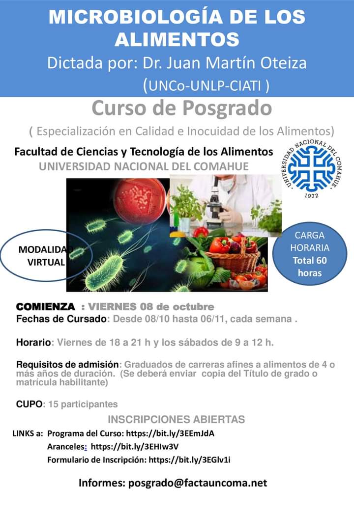 Curso de Posgrado: Microbiologia de los Alimentos